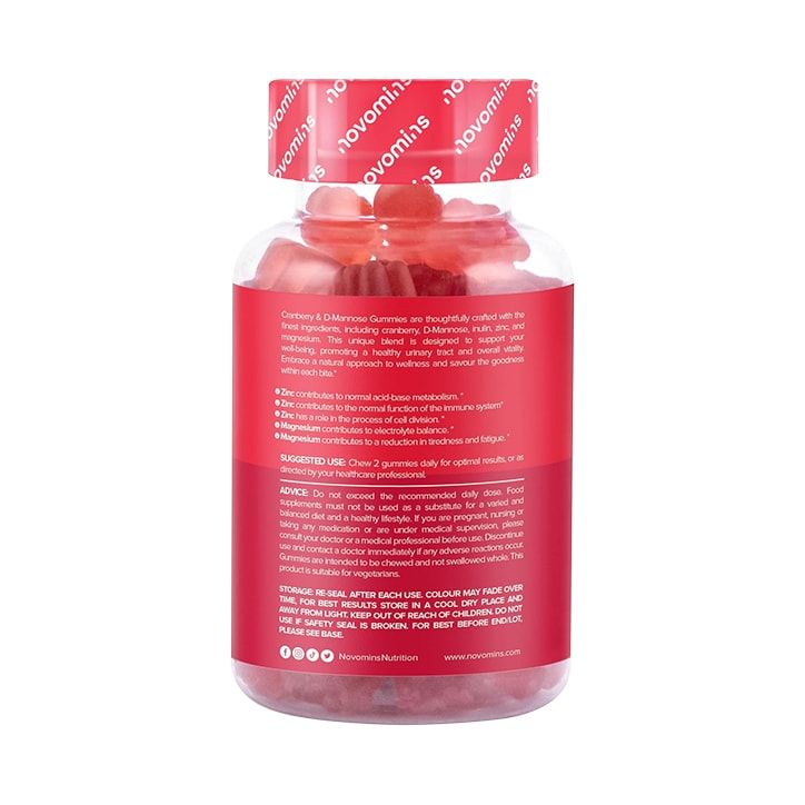 Novomins Cranberry &amp;amp; D-Mannose 60 Gummies