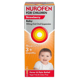 Nurofen Baby 3+ mths Fever &amp;amp; Pain Relief Strawberry   100ml