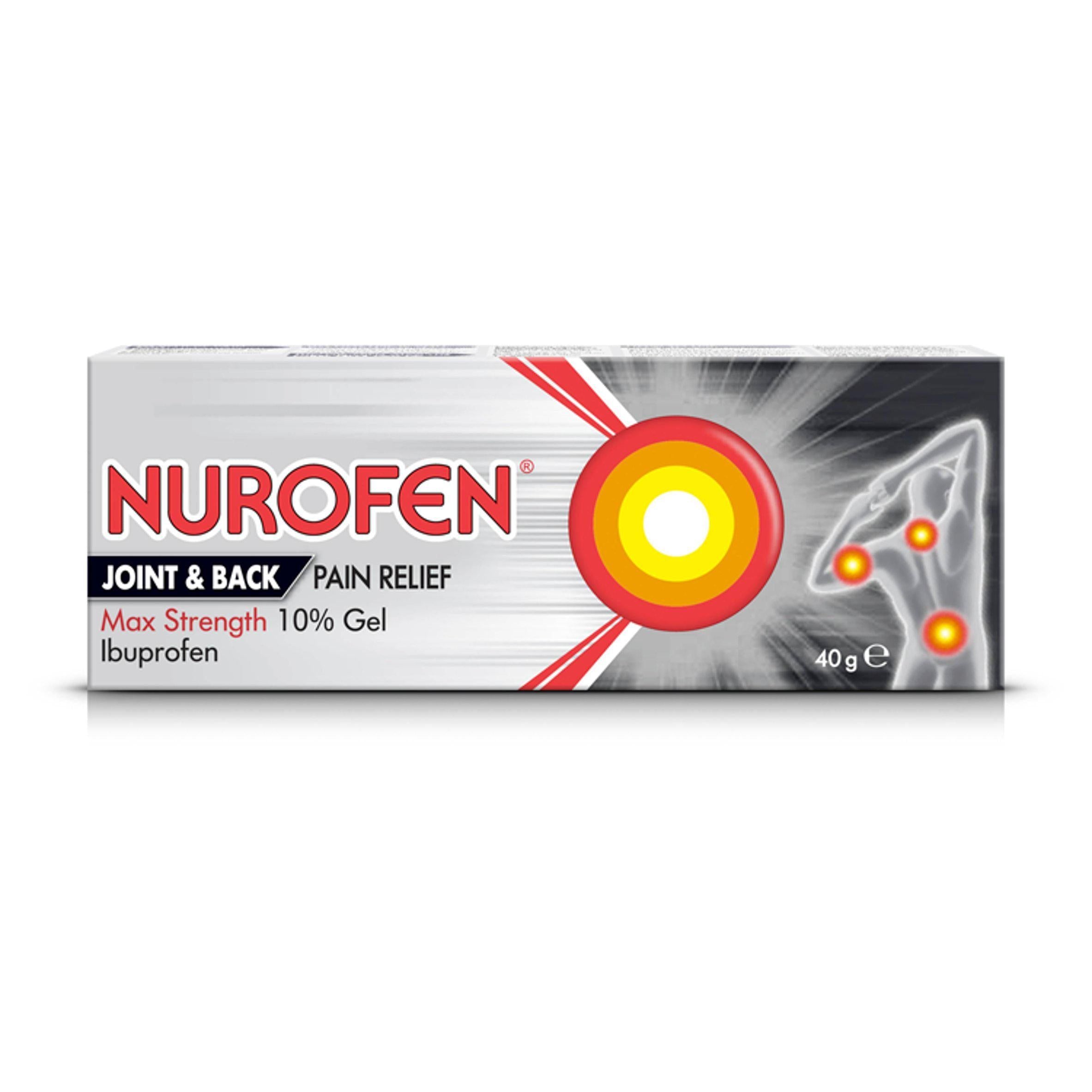 Nurofen Ibuprofen Joint &amp;amp; Back Pain Relief Max Strength 40g