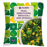 Ocado Frozen 4 Steam Bags Mixed Greens &amp;amp; Sweetcorn   640g