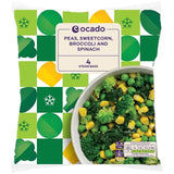 Ocado Frozen 4 Steam Bags Mixed Greens &amp;amp; Sweetcorn   640g