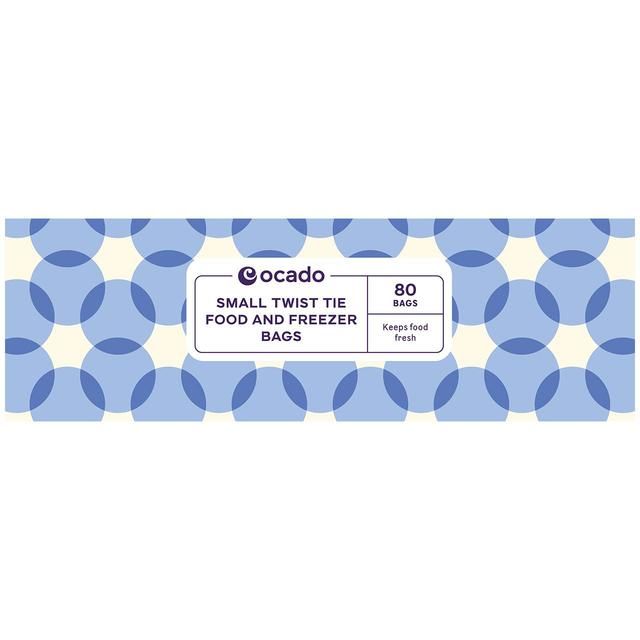 Ocado Small Twist Tie Food &amp;amp; Freezer Bags   80 per pack
