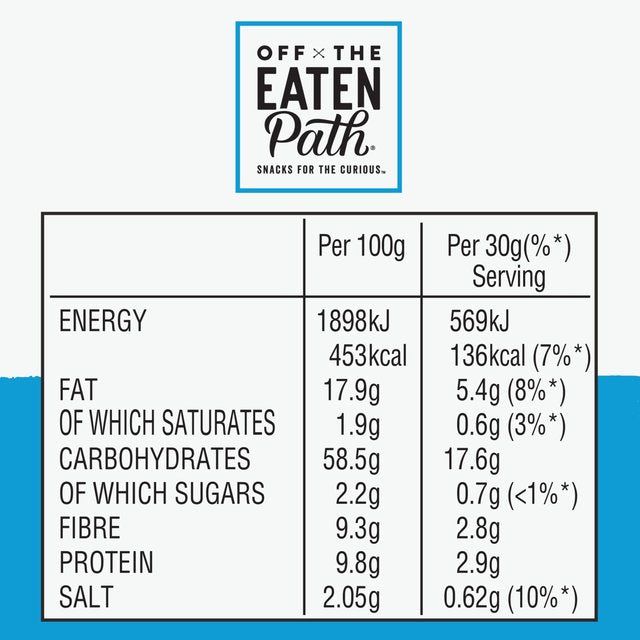 Off The Eaten Path Sea Salted Bean Sticks Sharing Bag Crisps   100g