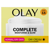 Olay Complete Moisturise &amp;amp; Glow Day Cream with SPF15 For Healthy Glowing Skin 50ml