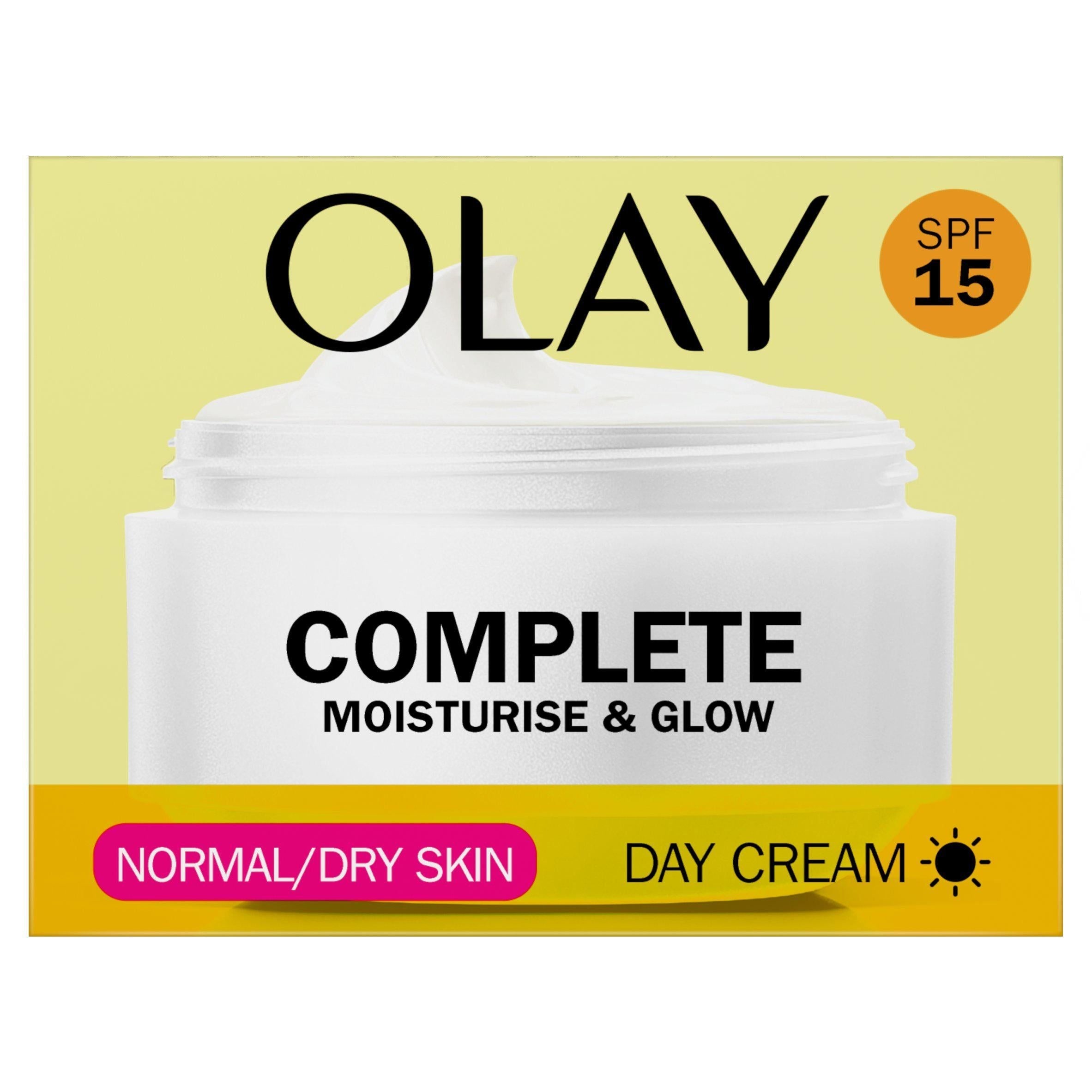 Olay Complete Moisturise &amp;amp; Glow Day Cream with SPF15 For Healthy Glowing Skin 50ml