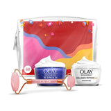 Olay Giftset Collagen Peptide Day, Retinol 24 Face Night Cream, Face Roller