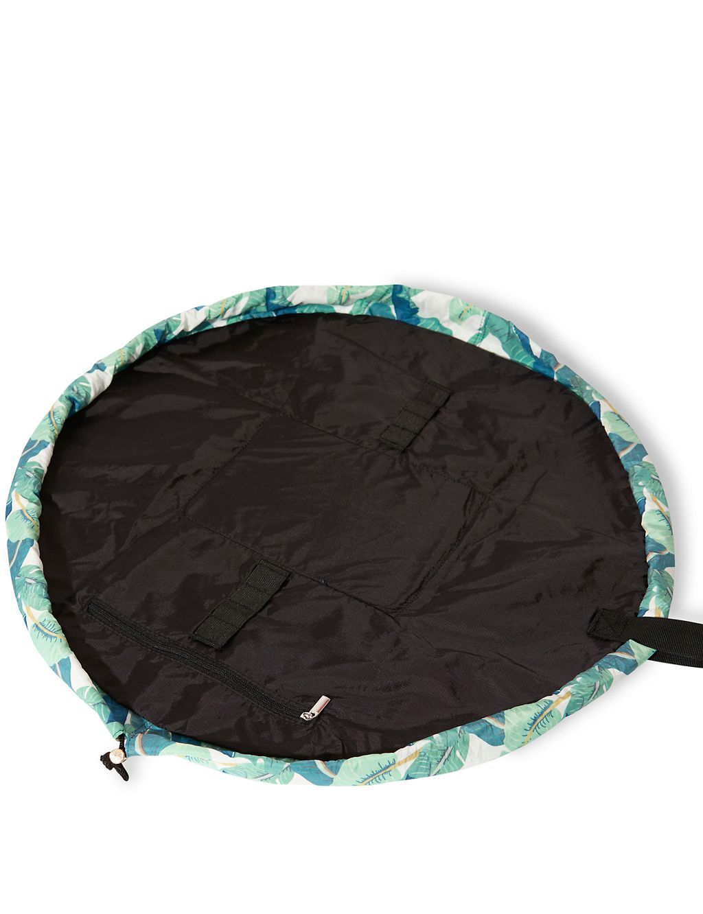 Open Flat Makeup Bag In Tropical Leaves
