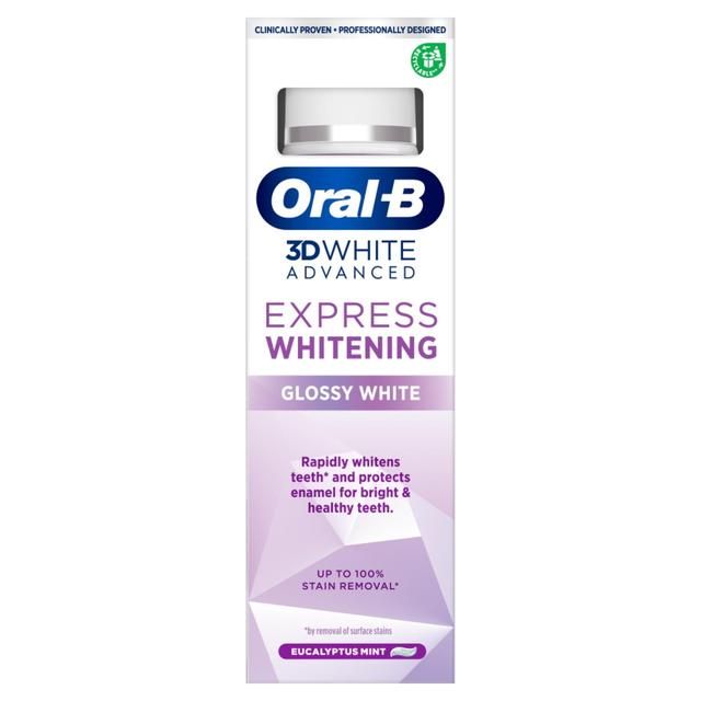 Oral B 3D White Express Whitening Gloss toothpaste   75ml