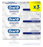 Oral-B 3D White Luxe Perfection 3 Month Toothpaste Bundle