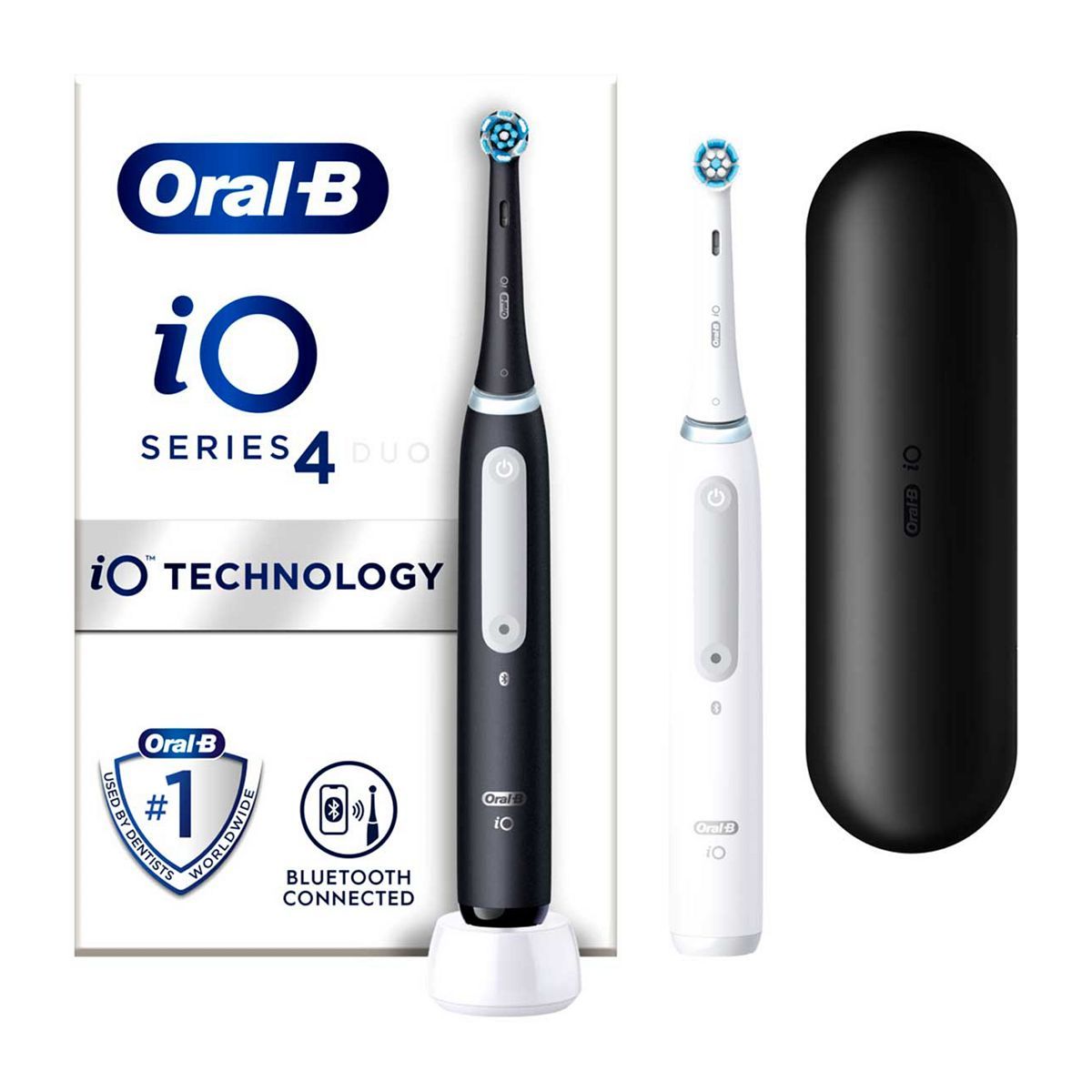Oral-B iO4 Electric Toothbrush Black &amp;amp; White Duo Pack