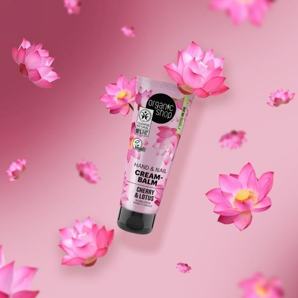 Organic Shop Hand &amp;amp; Nail Cream Cherry &amp;amp; Lotus 75ml