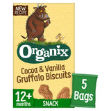 Organix Gruffalo Biscuits Organic Cocoa &amp;amp; Vanilla Toddler Snacks Multipack