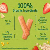 Organix Strawberry Weaning Wands Organic Baby 6 months+ snack   25g