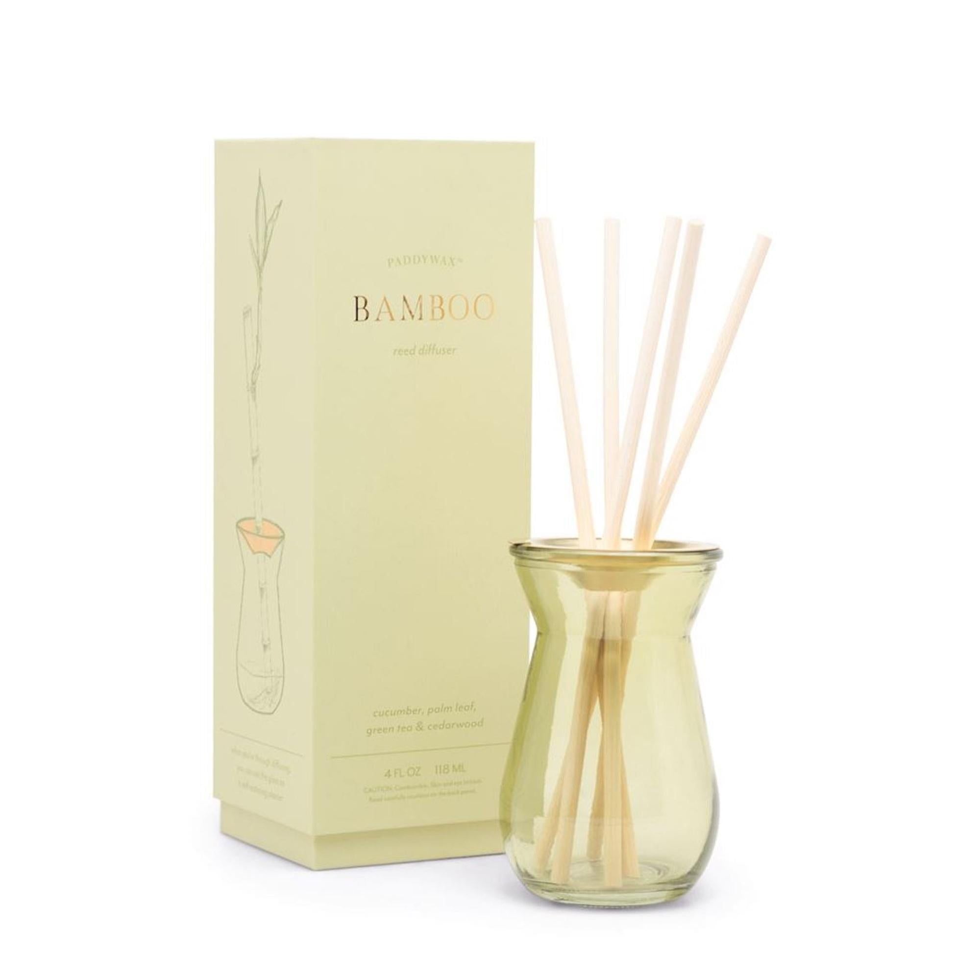 Paddywax 118ml Flora Bulb Glass Diffuser - Sage Green &amp;amp; Bamboo
