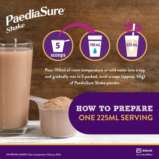 PaediaSure Shake Chocolate Nutritional Supplement Powder 1-10 Yrs   400g