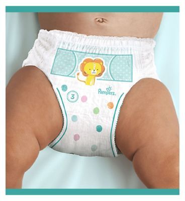 Pampers Baby-Dry Nappy Pants Size 3, 44 Nappies, 6kg-11kg, Essential Pack
