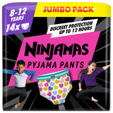 Pampers Ninjamas Pyjama Pants Unisex Hearts, 8 - 12 Years, 14 Pyjama Pants, 27kg - 43kg