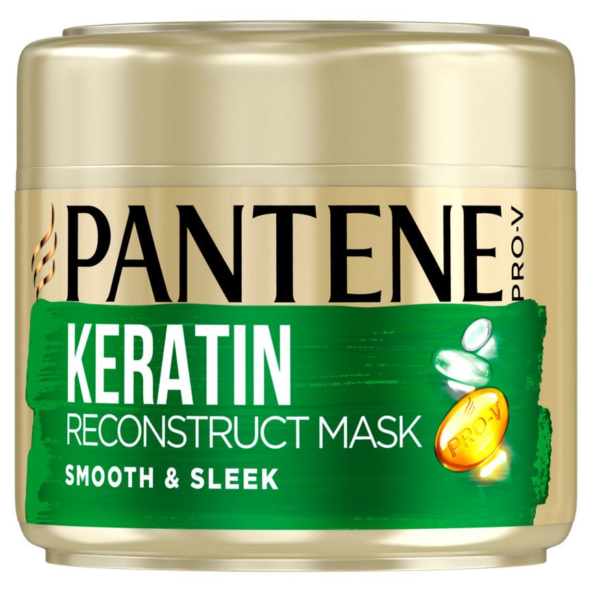 Pantene Smooth &amp;amp; Sleek Keratin Hair Mask For Frizzy and Dull Hair