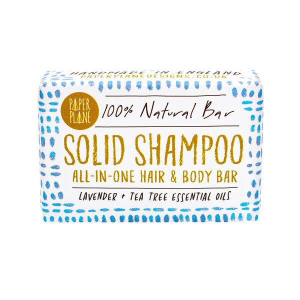 Paper Plane Solid Shampoo Bar Lavender and Tea Tree 95g