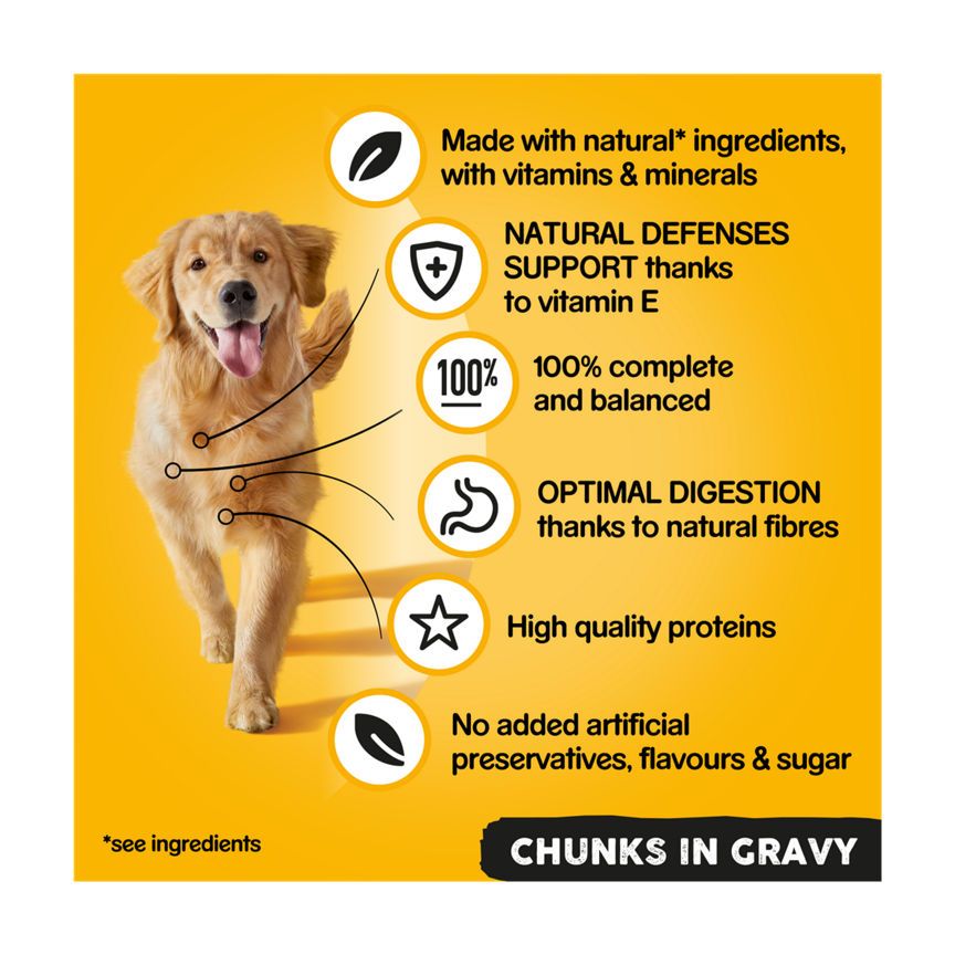 Pedigree Adult Wet Dog Food Tins Country Casseroles in Gravy