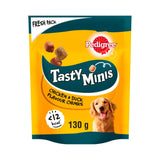 Pedigree Tasty Minis Adult Dog Treats Chicken &amp;amp; Duck Chewy Cubes 130g