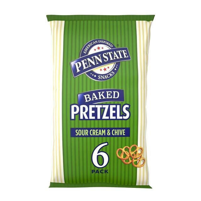 Penn State Sour Cream &amp;amp; Chive Multipack Pretzels 6 Pack   6 x 22g