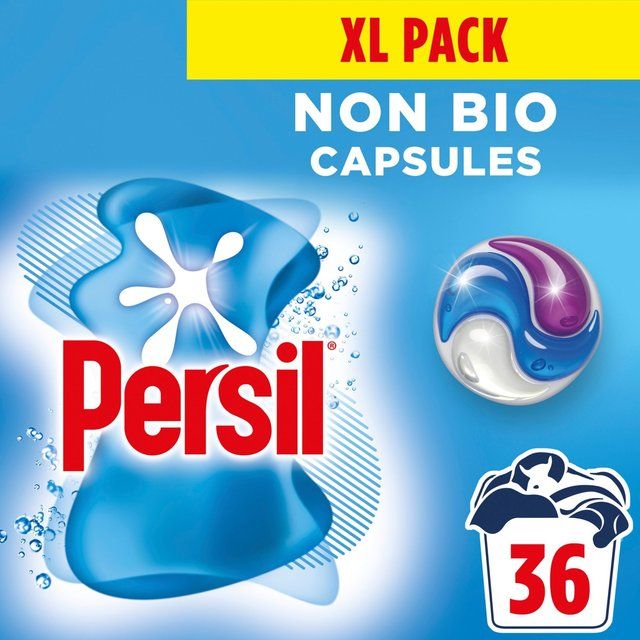 Persil Non Bio 3 in 1 Laundry Washing Detergent Capsules 36 Washes   36 per pack