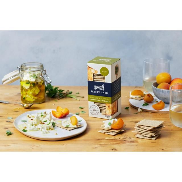 Peter's Yard Oregano & Olive Oil Sourdough Crackers   90g