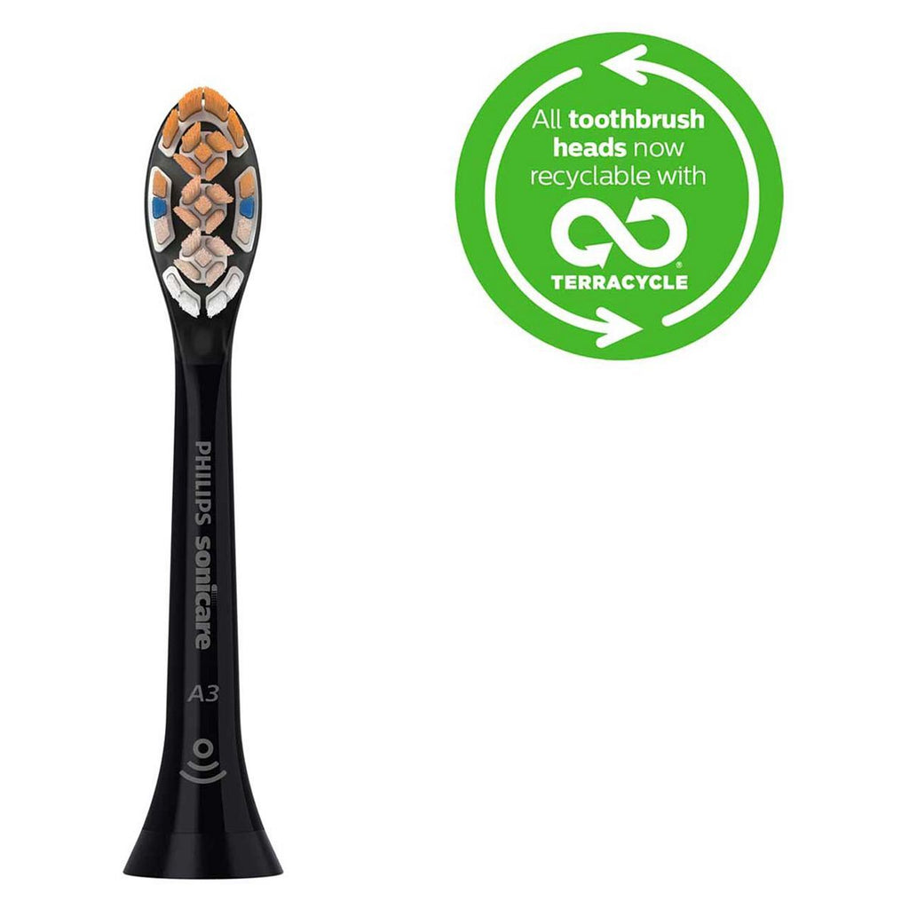 Philips Sonicare Electric Toothbrush Heads Premium All-in-One 2 Pack Black HX9092/11      