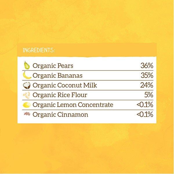 Piccolo Organic Pear, Banana, Coconut &amp;amp; Baby Rice 4m+ 100g