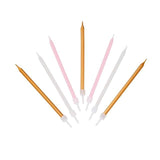 Pink White &amp;amp; Gold Birthday Candles   16 per pack