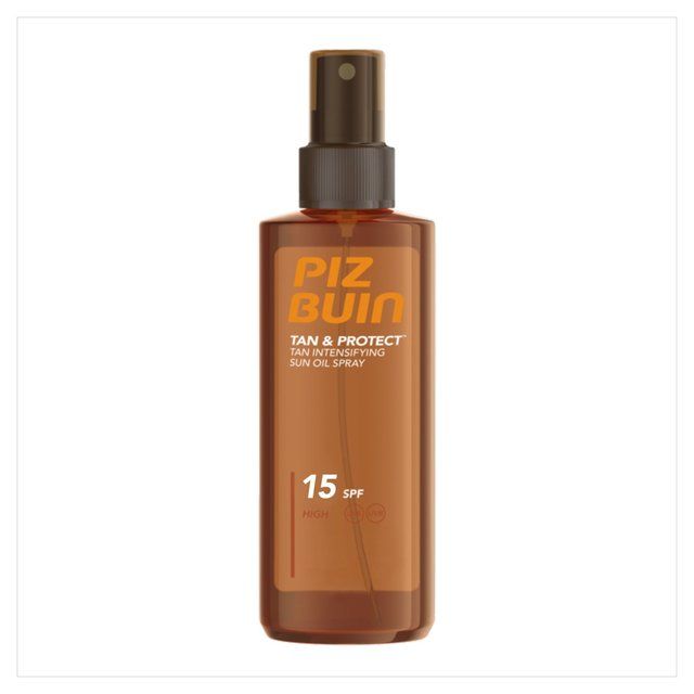 Piz Buin Tan &amp;amp; Protect SPF 15 Sunscreen Spray Tan Accelerating Oil   150ml
