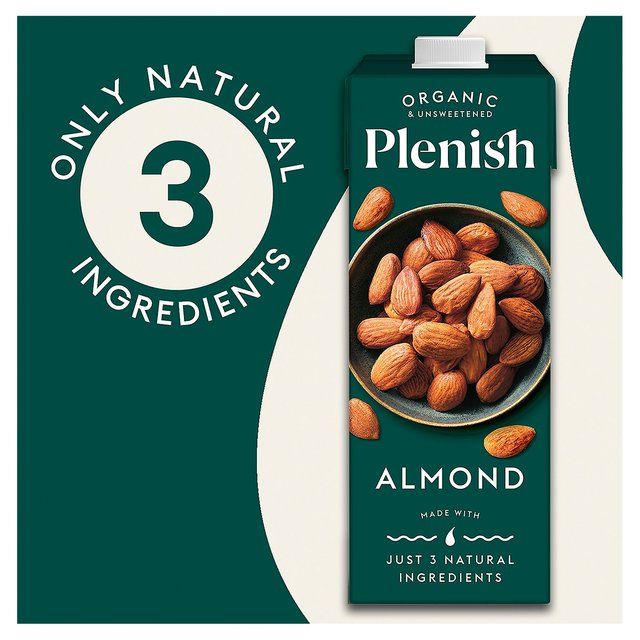 Plenish Organic Almond Unsweetened Drink Long Life   1L