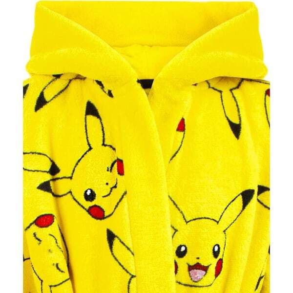 Pokemon Kids Pikachu Faces Dressing Gown (5-6 Years)