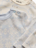Polar Bear &amp;amp; Snowflake Print Fleece Pyjama Sets 2 Pack 9-12 months