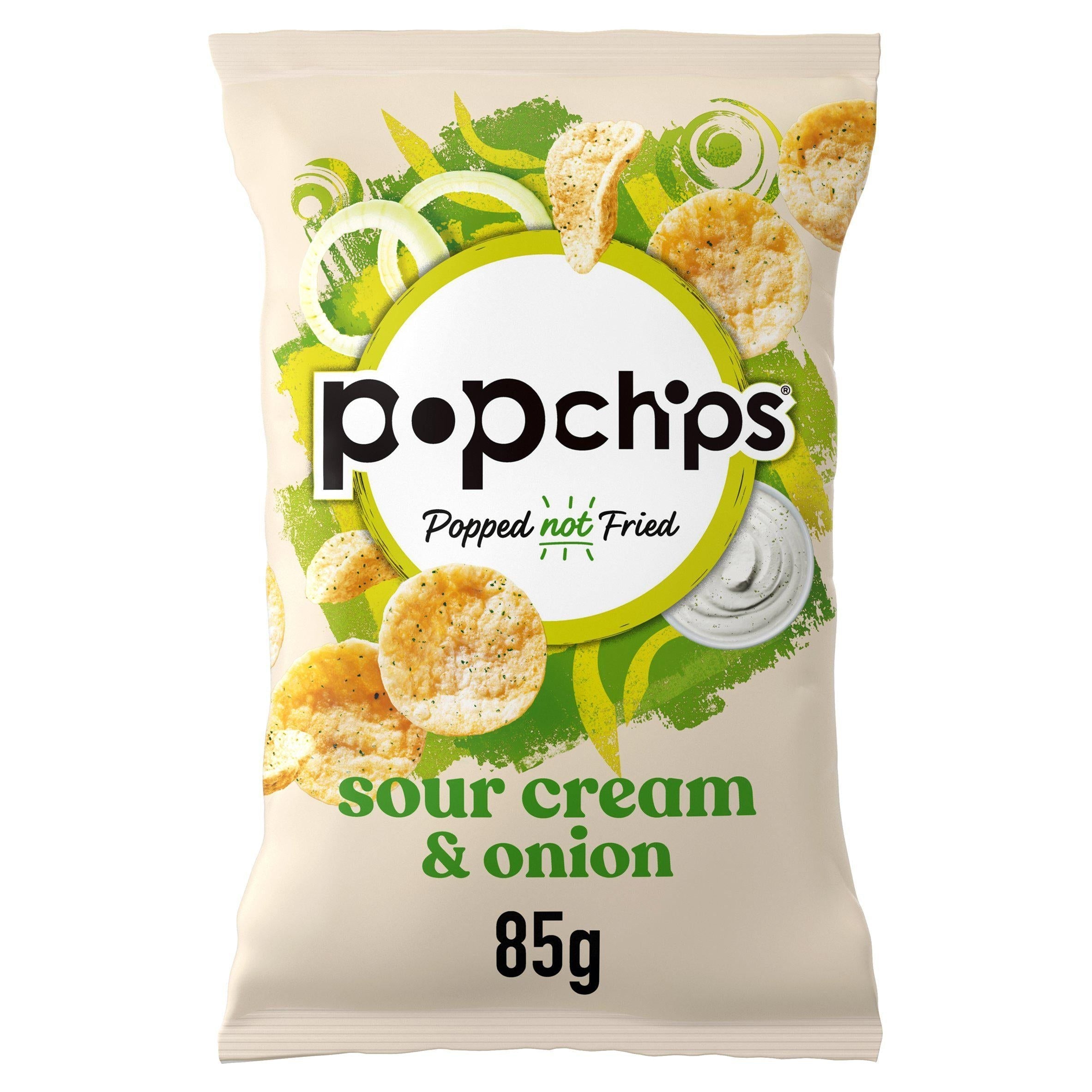 Popchips Sour Cream &amp;amp; Onion Sharing Crisps 85g