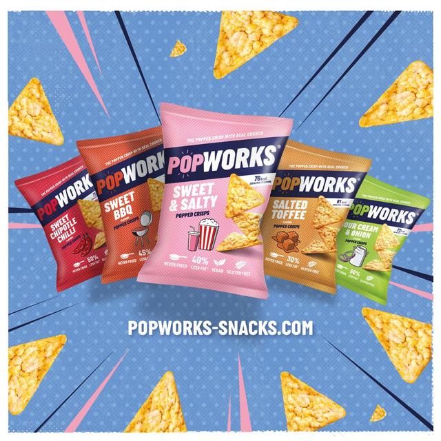 Popworks Salted Toffee Popped Crisps Sharing Bag   85g