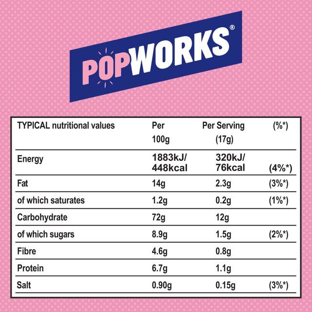 PopWorks Sweet &amp;amp; Salty Popped Crisps Sharing Bag   85g