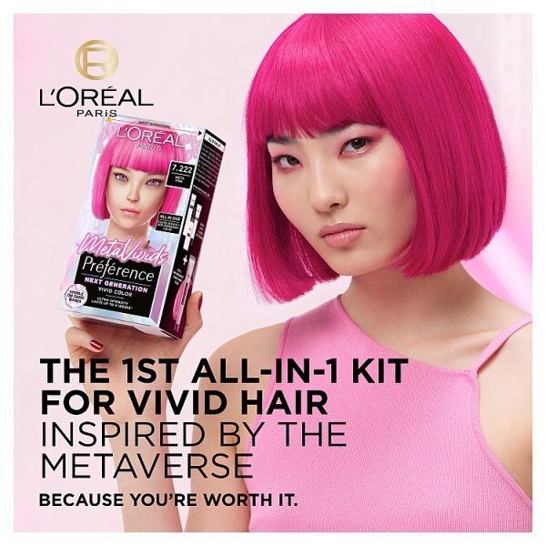 Preference Meta Vivids Semi-Permanent Hair Colour Pink 7.22