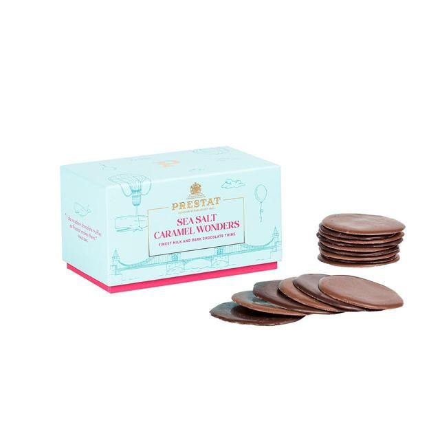 Prestat Caramel &amp;amp; Sea Salt Milk &amp;amp; Dark Chocolate Thins   200g