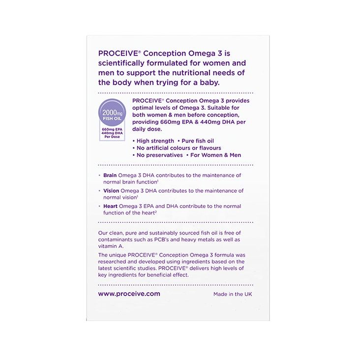 PROCEIVE&amp;reg; Conception Omega 3 60 Capsules