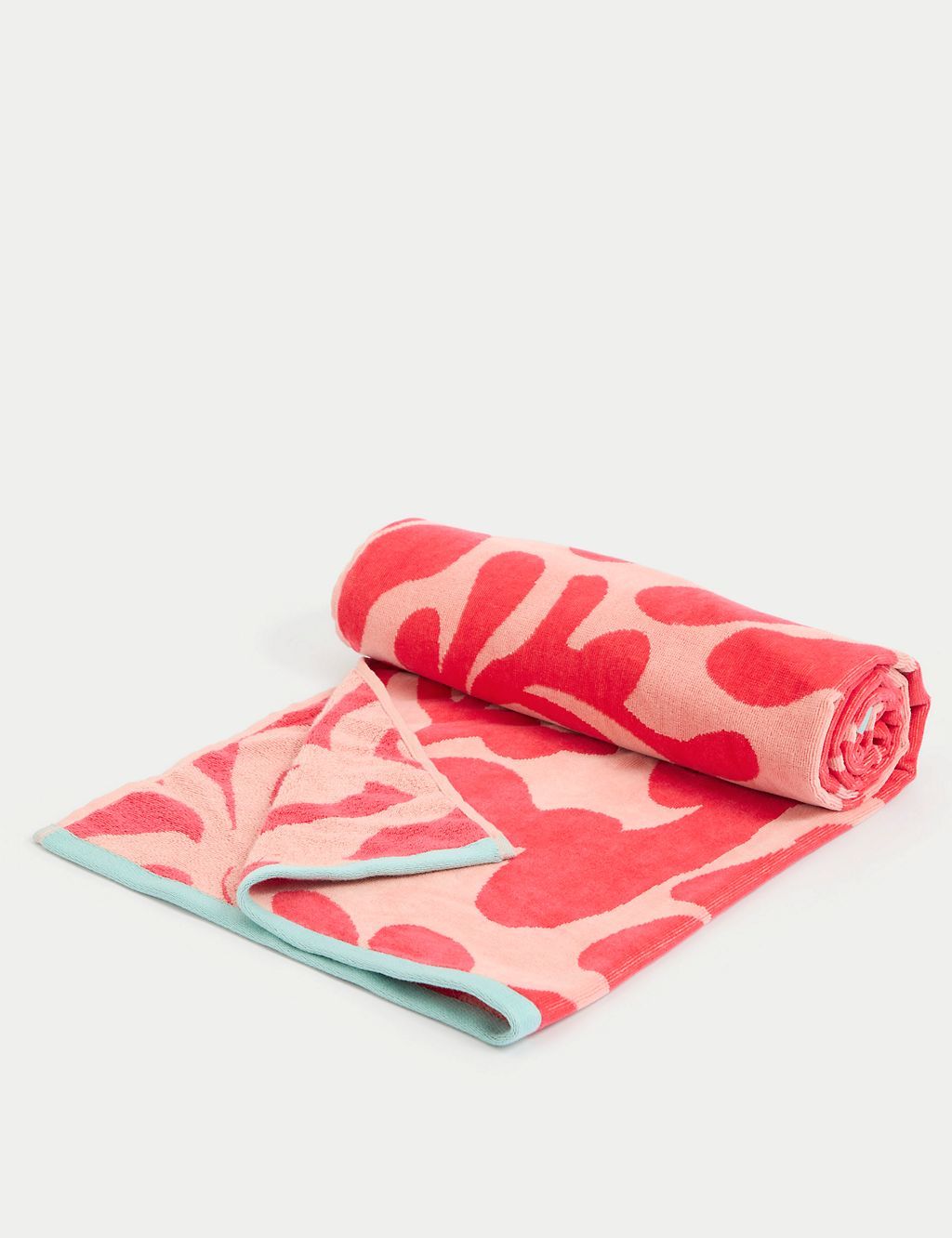Pure Cotton Coral Beach Towel