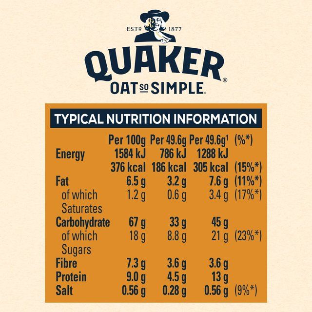Quaker Oat So Simple Big Bowl Golden Syrup Porridge Sachets Cereal   6 per pack