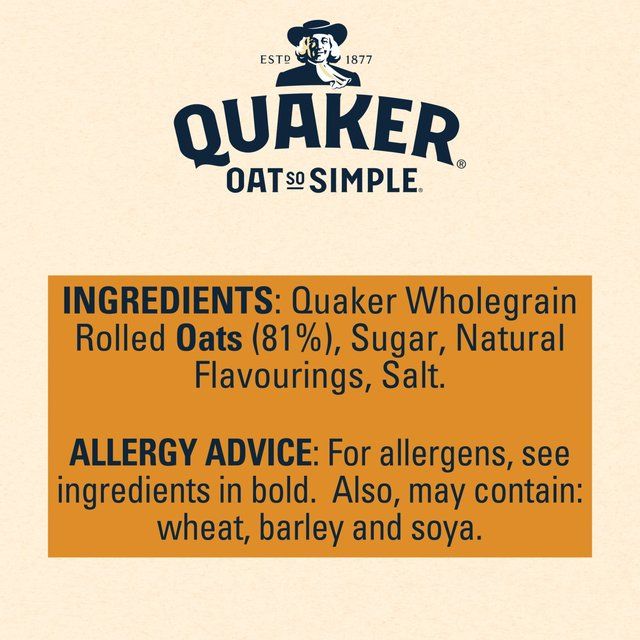 Quaker Oat So Simple Big Bowl Golden Syrup Porridge Sachets Cereal   6 per pack