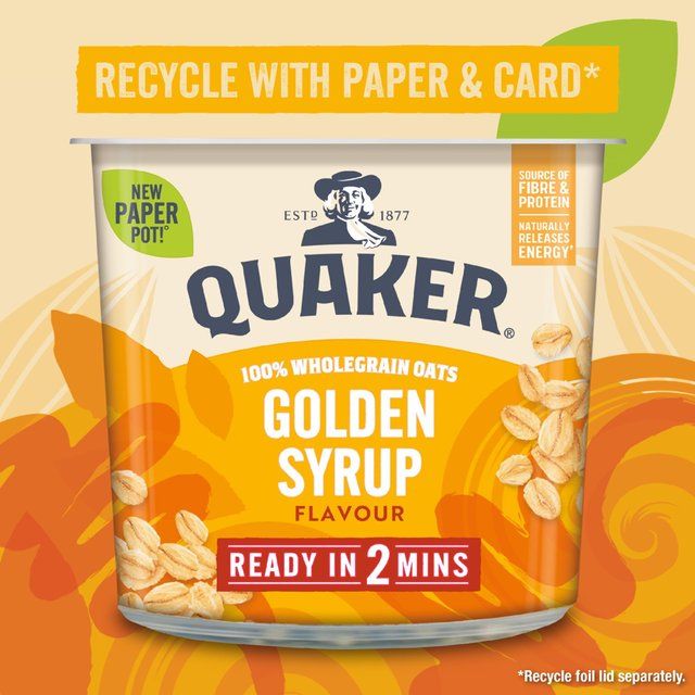 Quaker Oat So Simple Golden Syrup Porridge Cereal Pot   57g