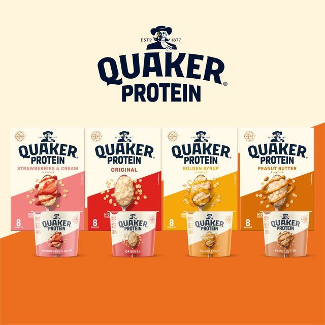 Quaker Oat So Simple Protein Golden Syrup Porridge Sachets Cereal   8 per pack