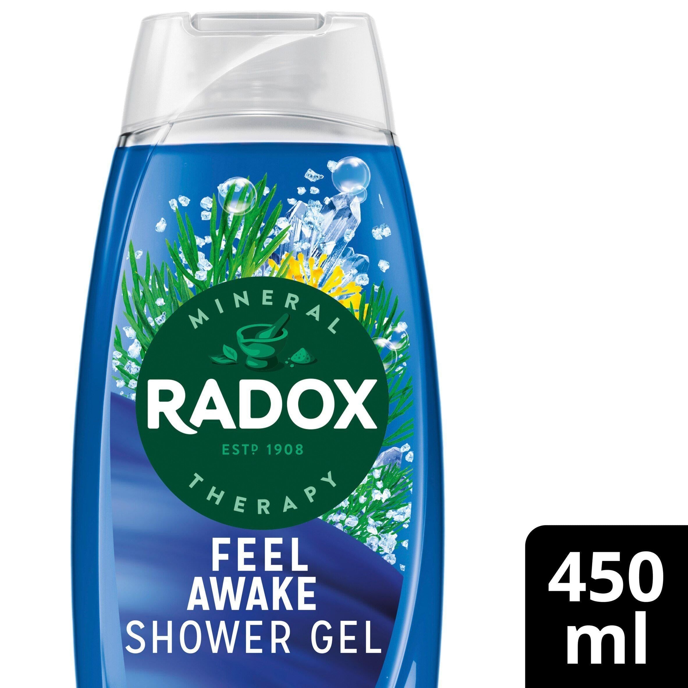 Radox Feel Awake 2 In 1 Shower Gel &amp;amp; Shampoo Sea Mineral &amp;amp; Fennel 450ml