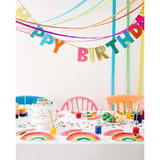 Rainbow Birthday Candles with Holders   16 per pack