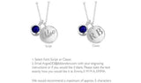 Revere Sterling Silver Personalised Pendant - September