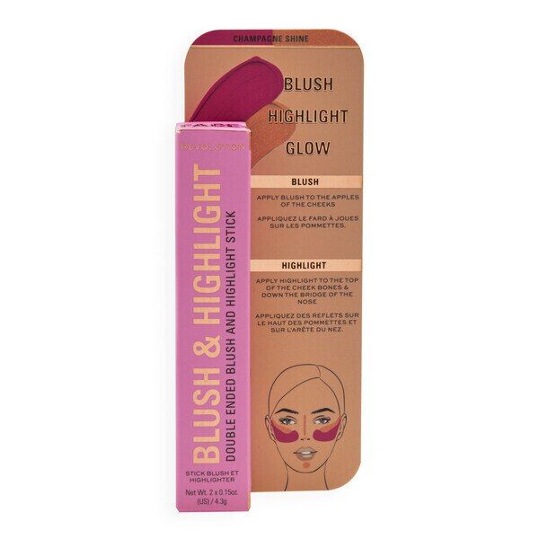 Revolution Blush &amp;amp; Highlight Stick Champagne Shine